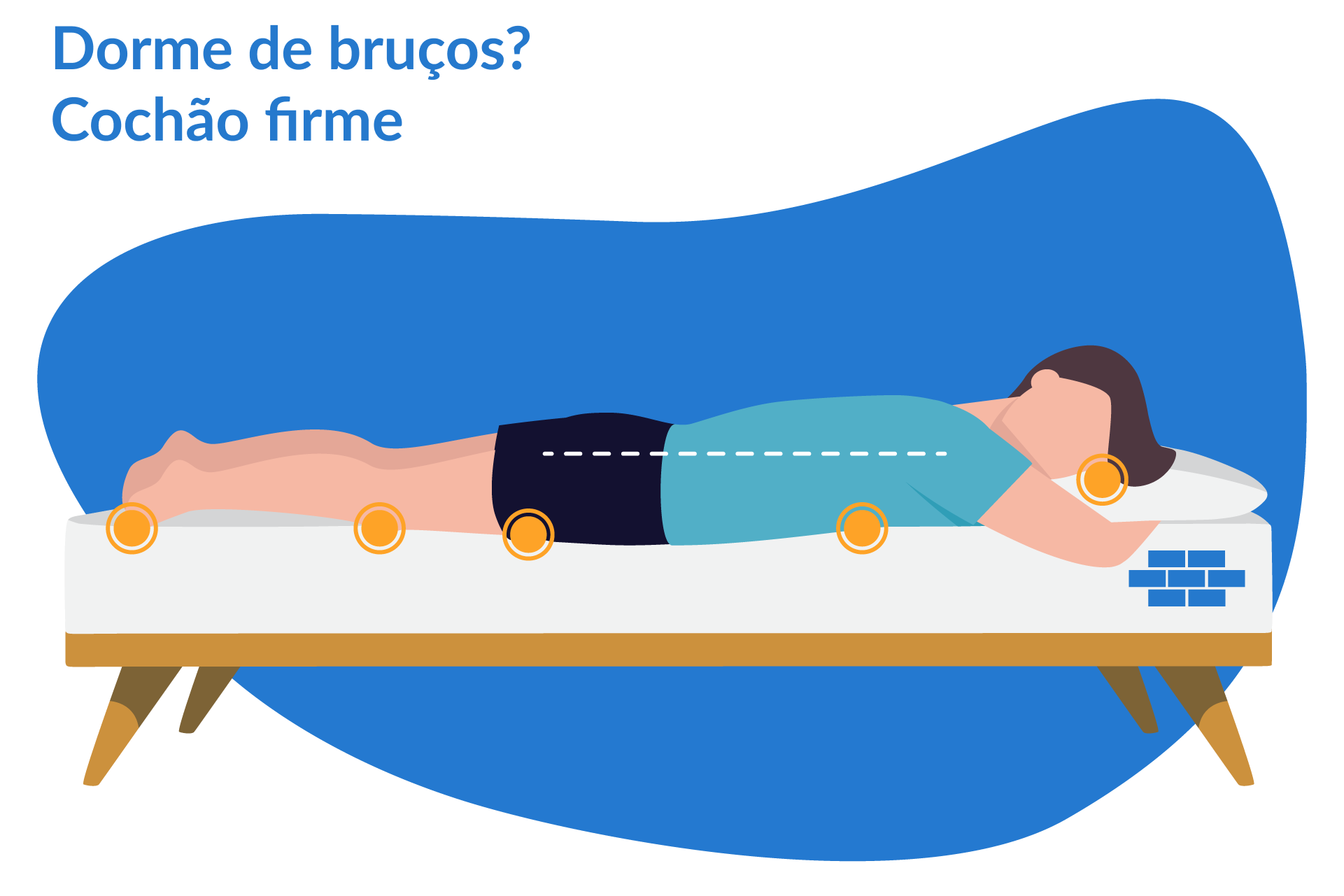 dormir de bruços em um colchão firme